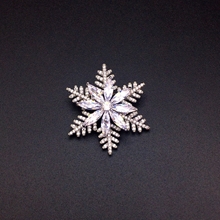 Show details for Fashion Cubic Zirconia Snowflake Brooche