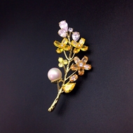 Show details for Hot Selling Yellow Gold Plated Brooche with Member Discount