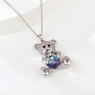 Show details for Bear Blue Pendant Necklace with Beautiful Craftmanship