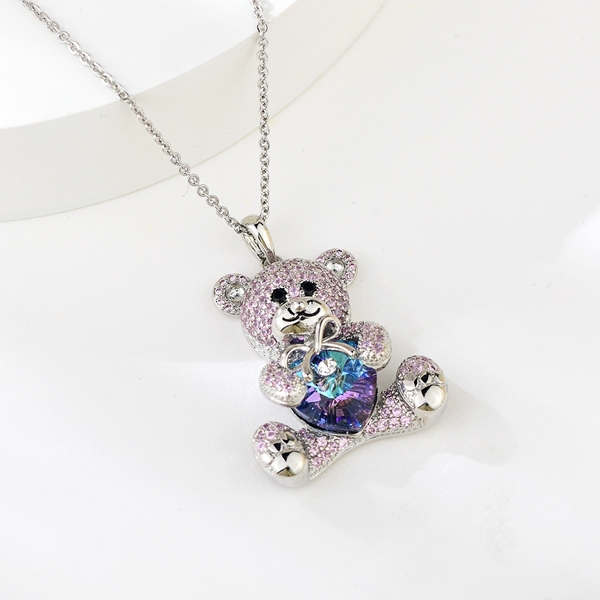 Picture of Bear Blue Pendant Necklace with Beautiful Craftmanship
