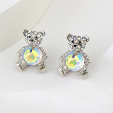 Show details for Bulk Platinum Plated Bear Dangle Earrings Exclusive Online