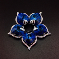 Show details for Beautiful Swarovski Element Flowers & Plants Brooche