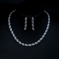 Show details for Impressive White Luxury 2 Piece Jewelry Set with Low MOQ