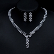 Show details for Best Platinum Plated Luxury 2 Piece Jewelry Set