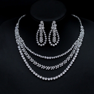 Show details for Delicate Cubic Zirconia White 2 Piece Jewelry Set