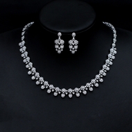 Show details for Unique Cubic Zirconia Luxury 2 Piece Jewelry Set