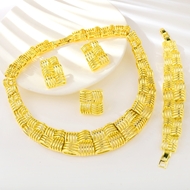 Show details for Brand New Gold Plated Zinc Alloy 4 Piece Jewelry Set in Flattering Style Show details for Brand New Gold Plated Zinc Alloy 4 Piece Jewelry Set in Flattering Style