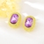 Picture of Zinc Alloy Purple Big Stud Earrings from Certified Factory