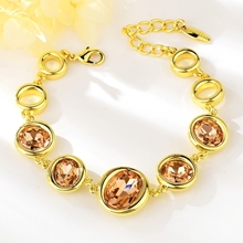 Show details for Eye-Catching Orange Artificial Crystal Fashion Bracelet with Member Discount