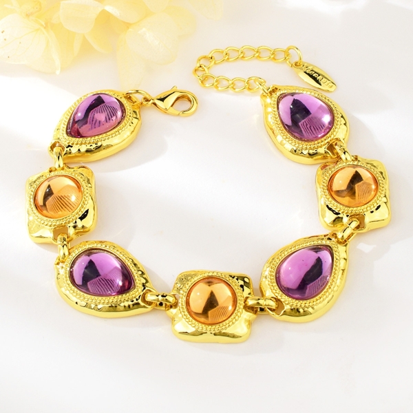 Picture of Great Value Purple Dubai Fashion Bracelet with Full Guarantee