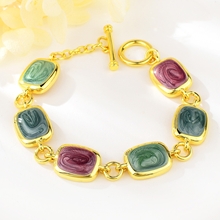 Show details for Unique Enamel Gold Plated Fashion Bracelet
