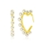 Picture of Best Artificial Pearl Gold Plated Small Hoop Earrings