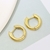 Picture of Impressive Gold Plated Copper or Brass Huggie Earrings with Low MOQ
