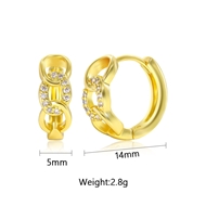 Picture of Irresistible White Copper or Brass Huggie Earrings at Super Low Price