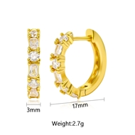 Picture of Bling Small Gold Plated Huggie Earrings