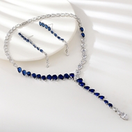 Show details for Filigree Big Cubic Zirconia 2 Piece Jewelry Set