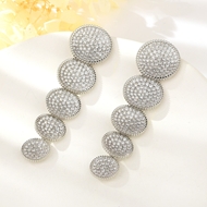 Show details for Fashion Cubic Zirconia White Dangle Earrings