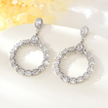 Show details for Charming White Cubic Zirconia Dangle Earrings As a Gift