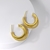 Picture of Delicate Gold Plated Small Hoop Earrings of Original Design