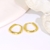 Picture of Great Value Gold Plated Copper or Brass Huggie Earrings with Low MOQ