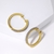 Picture of Top Cubic Zirconia Gold Plated Huggie Earrings