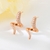 Picture of Ladies Copper or Brass Cubic Zirconia Stud Earrings
