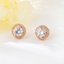 Show details for Delicate White Stud Earrings with No-Risk Return