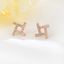 Show details for Unusual Small Cubic Zirconia Stud Earrings
