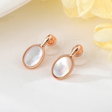 Show details for Low Price Rose Gold Plated Shell Dangle Earrings from Trust-worthy Supplier