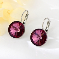 Show details for 14 mm swarovski element crystal satellite diamond earrings