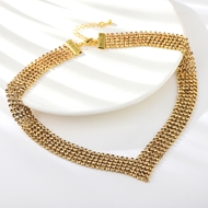Show details for Buy Gold Plated Zinc Alloy Short Statement Necklace with Low Cost