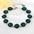 Picture of Eye-Catching Green Platinum Plated Fashion Bracelet with Member Discount