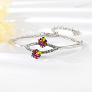 Show details for Different Zinc Alloy Geometric Fashion Bangle