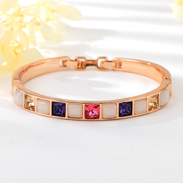 Picture of Rose Gold Plated Colorful Fashion Bangle with Worldwide Shipping