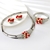 Picture of New Cubic Zirconia Platinum Plated 3 Piece Jewelry Set