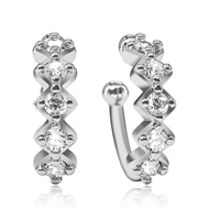 Picture of Delicate Cubic Zirconia Clip On Earrings with Fast Delivery