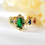 Show details for Delicate Gold Plated Adjustable Ring with Low MOQ