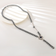 Show details for Copper or Brass Cubic Zirconia Y Necklace From Reliable Factory