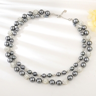 Show details for Trendy Black Copper or Brass Short Chain Necklace with No-Risk Refund