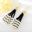 Show details for Good natural stone Gold Plated Tassel Earrings