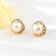 Show details for Unusual Medium Cubic Zirconia Dangle Earrings