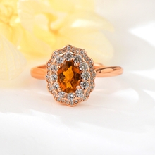 Show details for Delicate Orange Adjustable Ring with Fast Delivery