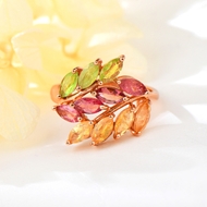 Picture of Delicate Colorful Adjustable Ring in Flattering Style