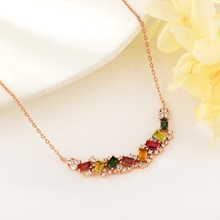 Show details for Famous Medium Rose Gold Plated Short Statement Necklace