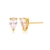Picture of Love & Heart Cubic Zirconia Big Stud Earrings with Speedy Delivery