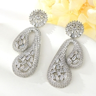 Show details for Pretty Cubic Zirconia White Dangle Earrings