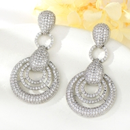 Show details for Luxury White Dangle Earrings with Fast Delivery