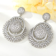 Show details for Luxury Cubic Zirconia Dangle Earrings Online Only