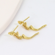 Picture of Nickel Free Gold Plated Delicate Huggie Earrings with Easy Return