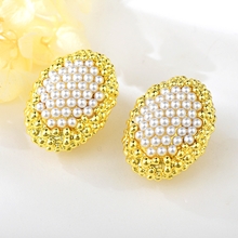 Show details for Featured White Gold Plated Big Stud Earrings with Full Guarantee